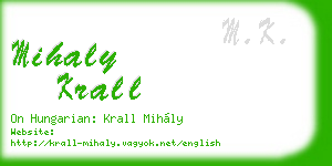 mihaly krall business card